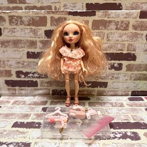 Rainbow High Victoria Whitman Doll with Ruffled Dress and Accessories